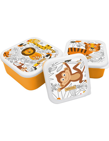 FIAMBRERA ALMUERZO INFANTIL LEONES SET-3