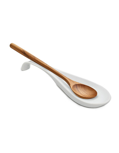REPOSA CUCHARA CERAMICA BLANCO 23X2,5X8