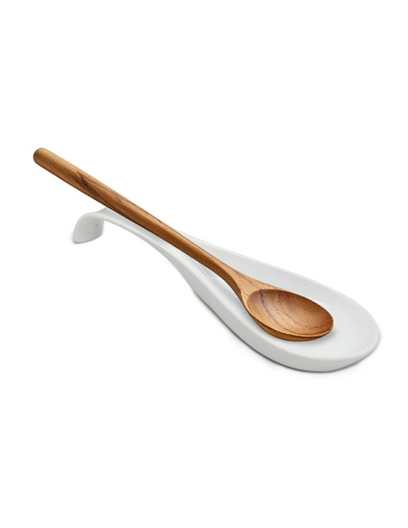 REPOSA CUCHARA CERAMICA BLANCO 23X2,5X8