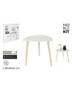 MESA AUXILIAR MADERA BLANCA 48 CM