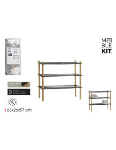 ESTANTERIA METAL BAMBU 3 BAL