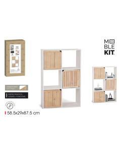 ESTANTERIA 6 CUBOS 3 PUERTAS