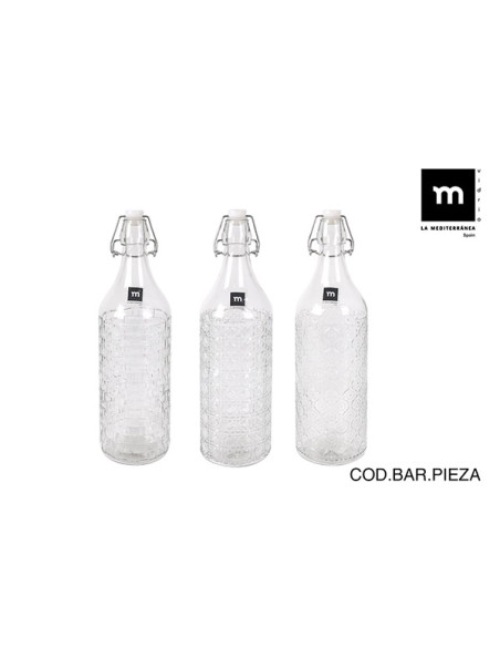 BOTELLA VIDRIO DECORADA SURTIDA 1,1 L