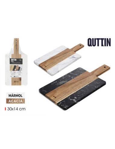 TABLA CORTAR MADERA MARMOL SURT 30X14 CM