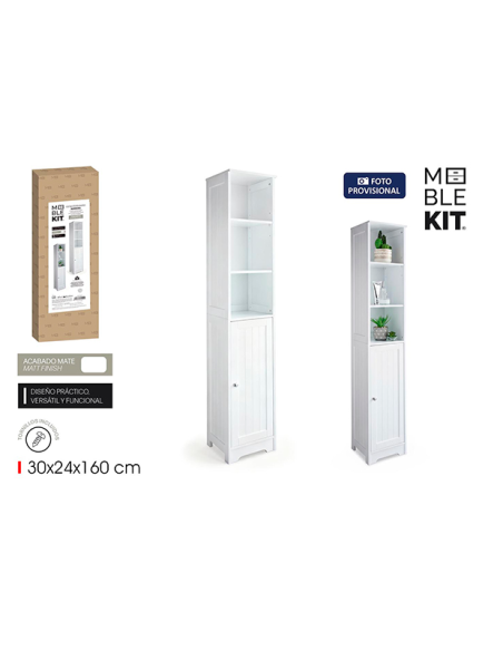 ESTANTERIA LAVABO BLANCO 30X24X160