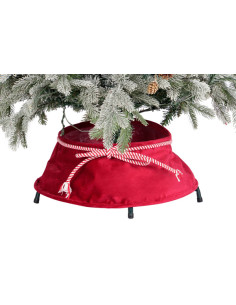 BASE ARBOL NAVIDAD ROJO POLIESTER 31X13X53