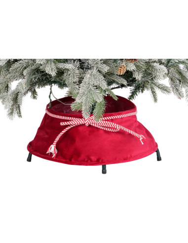 BASE ARBOL NAVIDAD ROJO POLIESTER 31X13X53