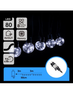 GUIRNALDA LUCES ALAMBRE COBRE BAJO VOLTAJE IP44 5 M