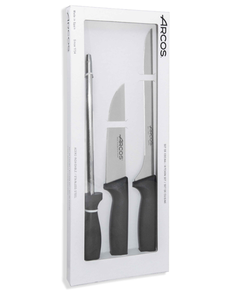 JUEGO CUCHILLOS JAMONERO+CHAIRA SERIE NIZA 3 PZS