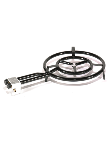PAELLERO TUBO GAS BUTANO 2 FUEGOS 50 CM