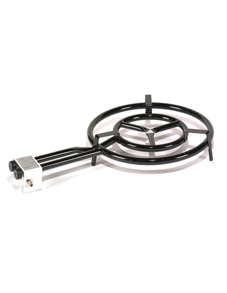 PAELLERO TUBO GAS BUTANO 2 FUEGOS 50 CM