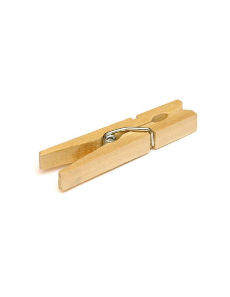 PINZA ROPA MADERA 24 U 72 MM