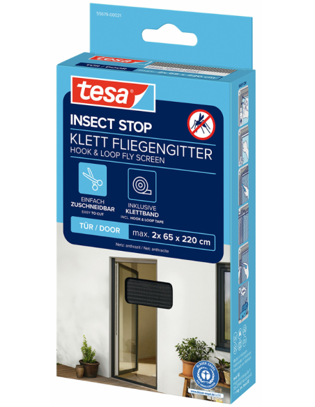 MOSQUITERA PUERTAS ANTRACITA 2X0,65X2,2