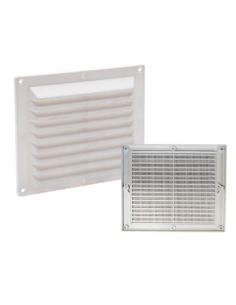 REJILLA EMPOTRAR ABS BLANCO + MOSQUITERA VRAC 9,4 CM