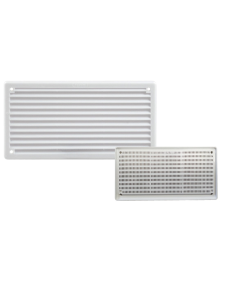 REJILLA ATORNILLAR ABS BLANCO MAS MOSQUITERA 8,6 X 16,5