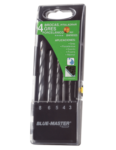 BROCA P/GRES PORCELANICO JGO. 4PZS 4-8 MM
