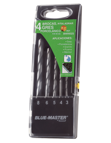 BROCA P/GRES PORCELANICO JGO. 4PZS 4-8 MM
