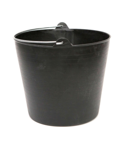 CAPAZO PLASTICO NEGRO ASA METALICA 26 L