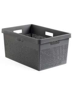 CESTA MULTIUSO 40 L GRIS ANTRACITA 52,5X36X26