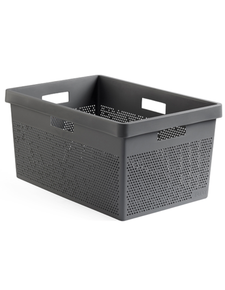 CESTA MULTIUSO 40 L GRIS ANTRACITA 52,5X36X26