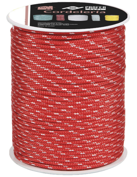 CORDON FANTASIA PES 4MM ROJO 60 M