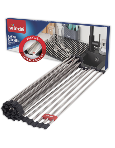 ESCURREPLATOS FREGADERO INOX ENROLLABLE 40X45 CM