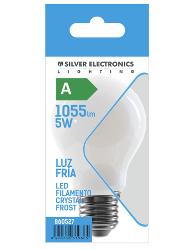 LAMPARA LED ESTANDAR CRYSTAL E27 LF 6000K 1055LM 5 W
