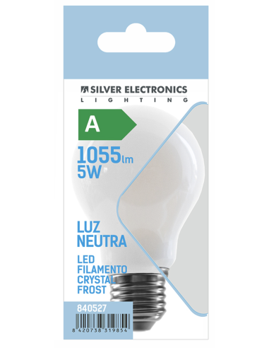 LAMPARA LED ESTANDAR CRYSTAL E27 LN 4000K 1055LM 5 W