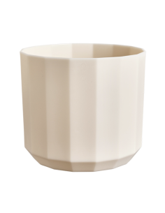 MACETERO FACET ROUND ROSA ALMENDRA 19 CM