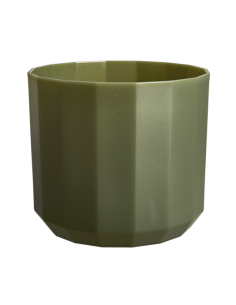 MACETERO FACET ROUND VERDE BOSQUE 19 CM