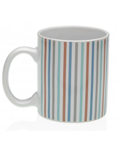 MUG PORCELANA RAYAS PACK 6 350 ML