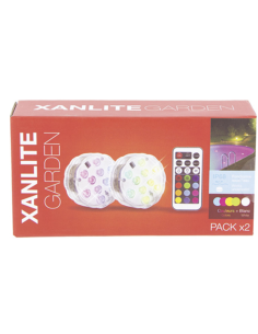 PACK 2 LUCES LED SUMERGIBLES MANDO DISTANCIA RGB