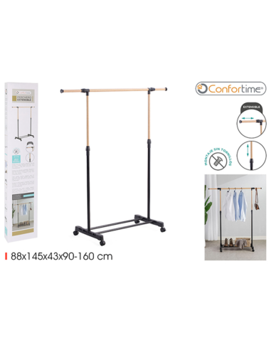 PERCHERO EXTENSIBLE MADERA