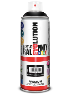 PINTURA AER ACR. NEGRO SAT RAL 9005 400 ML