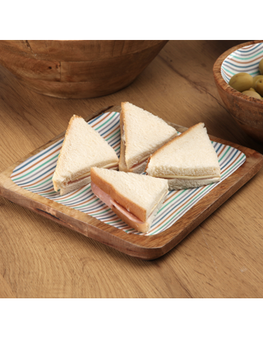 PLATO MADERA ESMALTADO RAYAS 20X20 CM