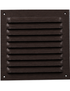 REJILLA 0,8 MM IMIT MADERA WENGÉ CON GANCHO 15X15 CM