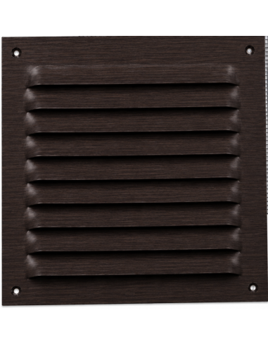 REJILLA 0,8 MM IMIT MADERA WENGÉ CON GANCHO 15X15 CM
