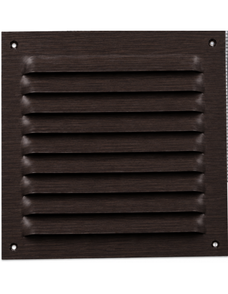 REJILLA 0,8 MM IMIT MADERA WENGÉ CON GANCHO 15X15 CM