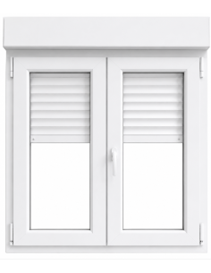 VENTANA CANDO PVC 2 HOJAS C/PERSIANA 100X117