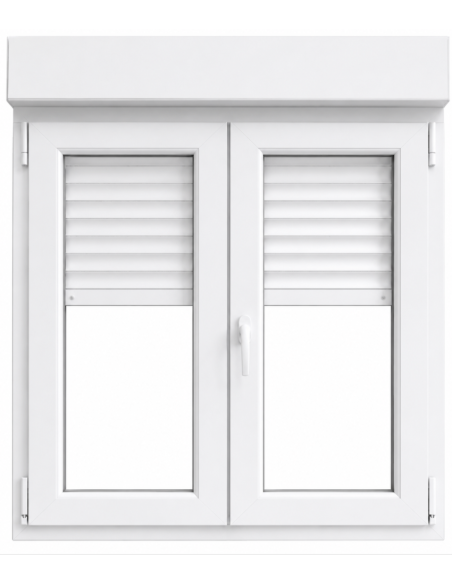 VENTANA CANDO PVC 2 HOJAS C/PERSIANA 100X117
