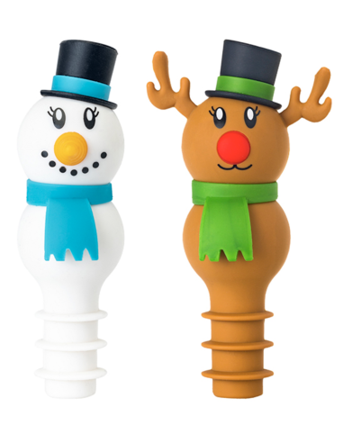 TAPON BOTELLA SNOWMAN-RUDOLPH JGO 2