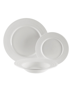 VAJILLA PORCELANA RELIEVE 18 PZ