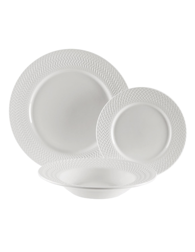 VAJILLA PORCELANA RELIEVE 18 PZ