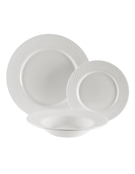 VAJILLA PORCELANA RELIEVE 18 PZ