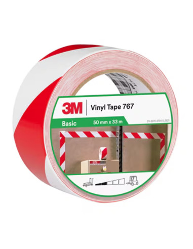 CINTA AISLANTE VINILO ROJA/BLANC 50X33MM
