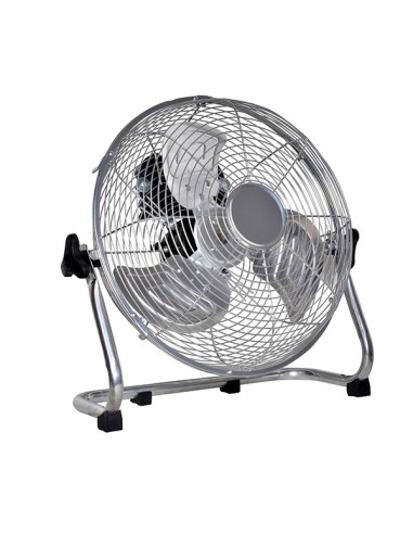 VENTILADOR SUELO INCLINABLE CROMADO 90W 50 CM