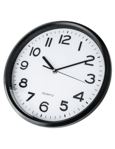 RELOJ PARED BLANCO/NEGRO 30 CM