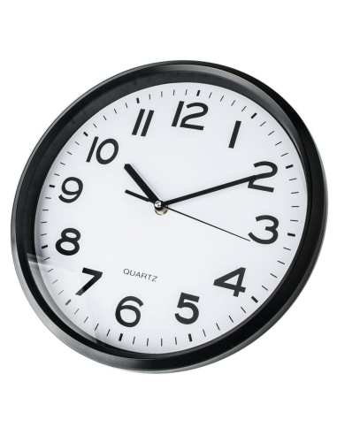 RELOJ PARED BLANCO/NEGRO 30 CM