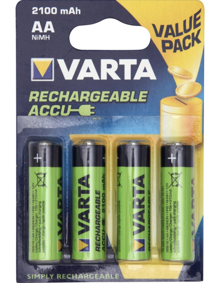 PILA RECARGABLE AA BL 4 UDS 2100 MAH