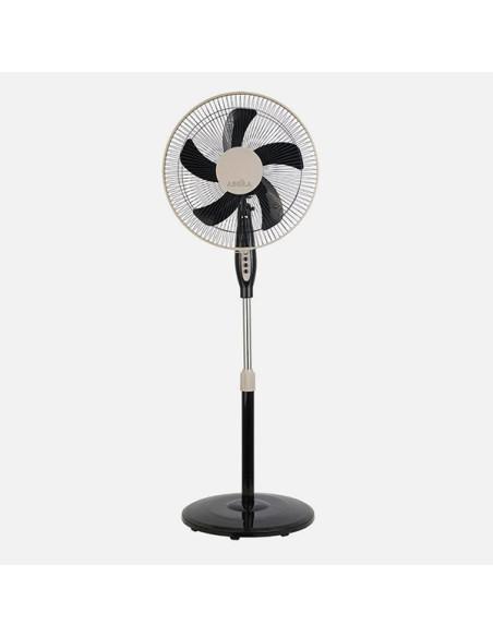 VENTILADOR PIE NEGRO 3 V 5 ASP 43 CM 45 W